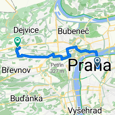 Do prace na kole - Horomericka - Namesti Republiky