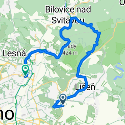 Líšeň-Klajdovka-Les-Bílovice-Obřany-Husovice