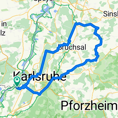   in den Kraichgau bis Östringen und zurück nach Rheinstetten