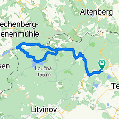 Mstišov - Nové Město - Fláje - Čs. Jiřetín a zpět