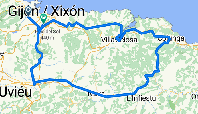 vuelta al alto de la llama por colunga