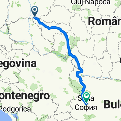 Kiszombor-Cenad-Temesvar-Lugos-Orsova-Drobeta-Calafat-Vidin-Montana-Sofia