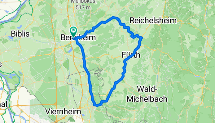 Bensheim - Lindenfels - Fürth - Weinheim - Bensheim