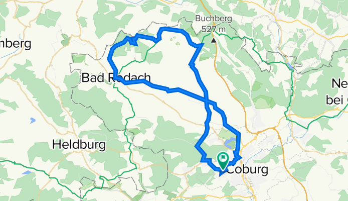 Coburg - Lange Berge - Weidbachsgrund - Lempertsh - Rodach - Meeder -Coburg