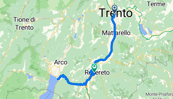 Trento Gardasee zurück nach Rovereto