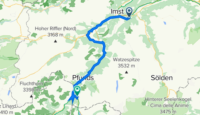 Imst/Obbruck - Nauders (Inntal-Radweg)