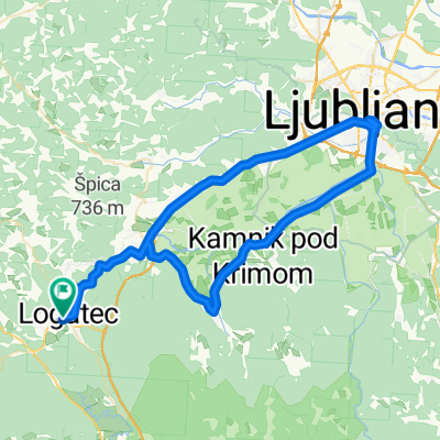 Logatec - Podpec- Ljubljanski grad - Brezovica - Logatec