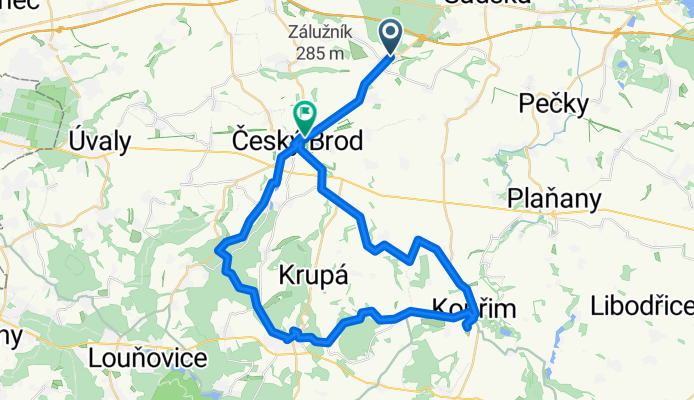 Poricany - Cesky Brod -Kostelec n.C.L. - Kourim - Lipany