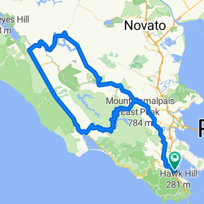 Sausalito to Pt. Reyes Station via Bofax road