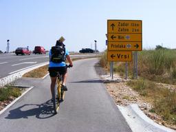 Hebe Bild 1 entlang der Bikemap-Route "Vir - Nin (Chorvátsko)-just north of zadar" hervor