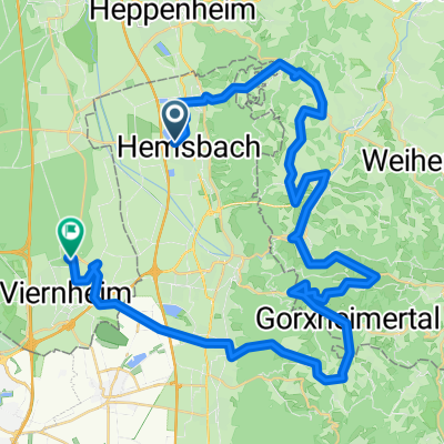 V-Card Triathlon Viernheim 2009 Radstrecke