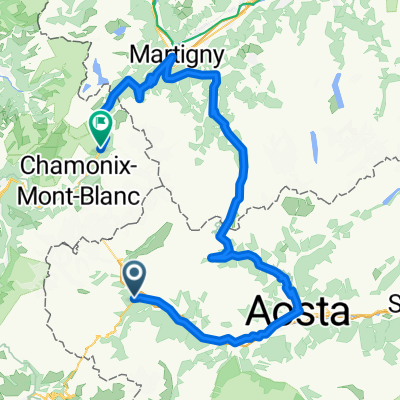 Argentière (Fr) - Martigny - Col du Grand St Bernard -Suisse  - Pré st Didier (It)