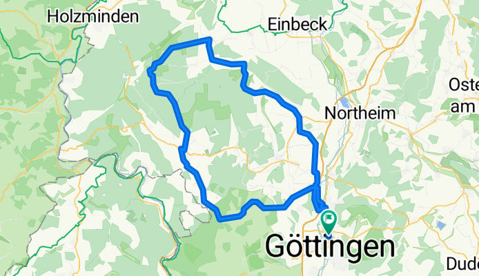 Göttingen -&gt; Adelebsen -&gt; Uslar -&gt; Torfhaus -&gt; Dassel -&gt; Relliehausen -&gt; Moringen -&gt; Lütgenrode -&gt;