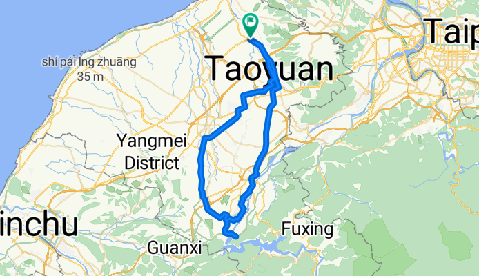 南崁-石門水庫-龍潭-內壢-桃園-南崁