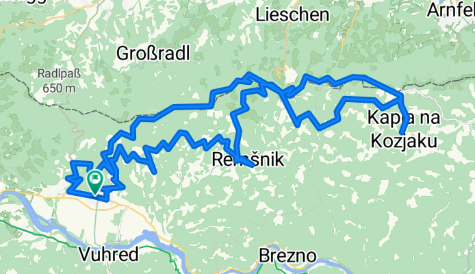 Radlje-&gt;Kapunar-&gt;Kapla-&gt;Remšnik-&gt;Župank
