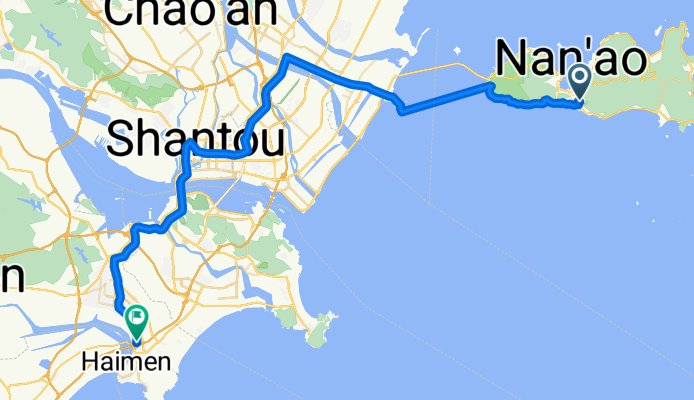 Bike Tour 南澳鎮 -&gt; 汕頭市 -&gt; 海門鎮