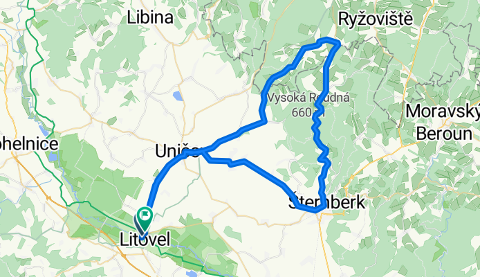 Litovel - Šternberk-Kněžpole-Sovinec-Litovel
