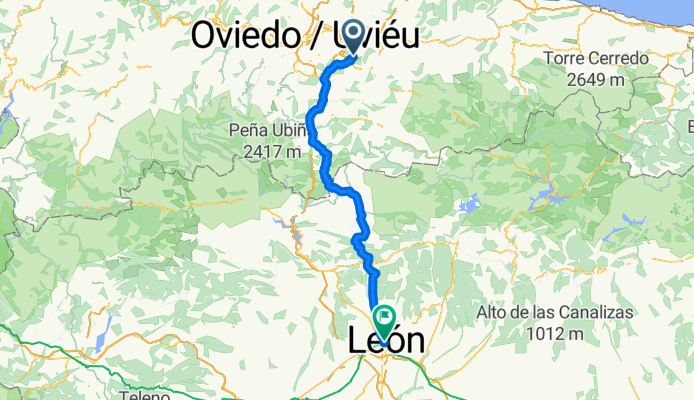 La Felguera-San Tirso-Pajares-La Robla-Leon