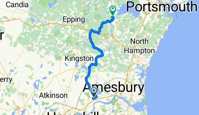 Route West of Exeter