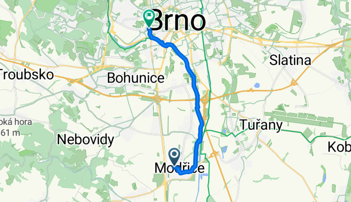 Modrice - Brno Mendlovo Náměstí 