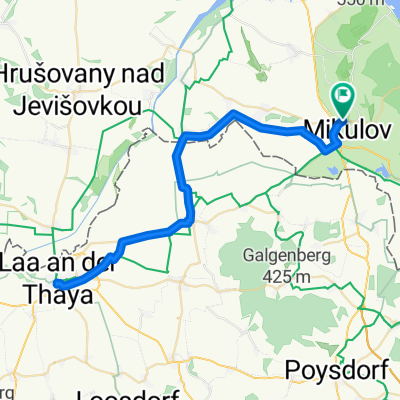 Mikulov - Nový Přerov -Laa - Nový Přerov - Mikulov