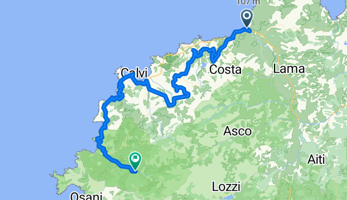 Korsyka - dzień 3. 105km - podjazdy ok 1200m