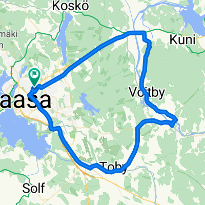 Vaasa-Koivulahti-Kolkki-Tuovila-Vaasa (Kivihaka) 51 km