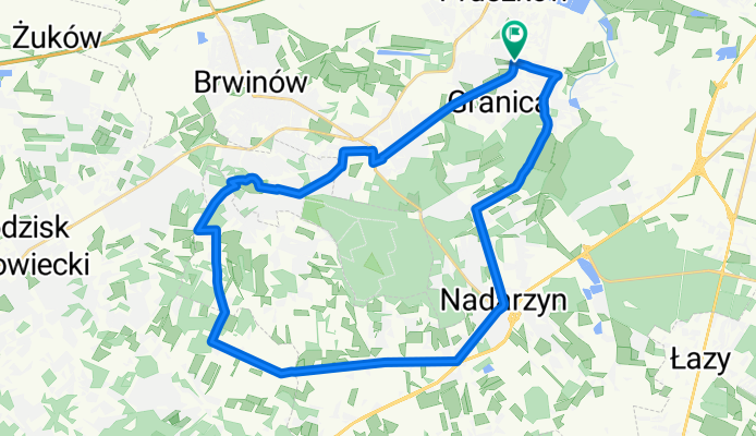 Komorów - Nadarzyn - Książenice - Podkowa - Komorów