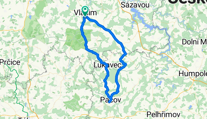 Vlašim-Načeradec-Lukavec-Pacov-Čechtice-Vlašim