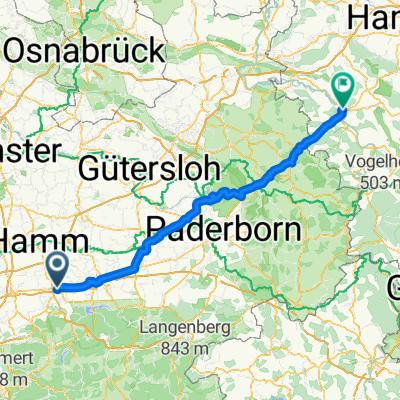 Werl nach Hameln