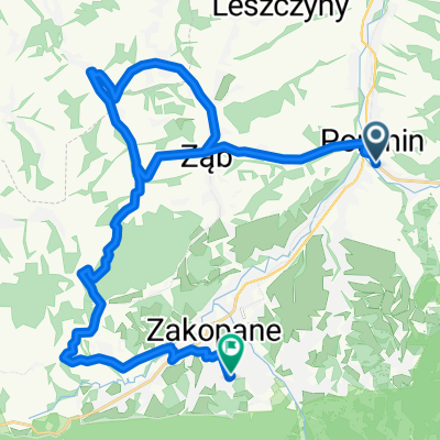 Poronin - Ząb - Nowe Bystre - Ratułów - Czerwienne - Ząb - Nowe Bystre - Słodyczki - Gubałówka - Zakopane