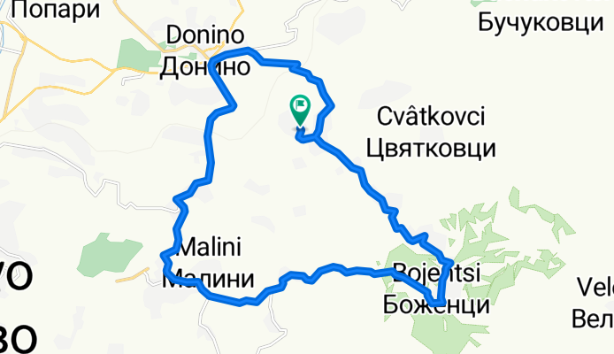 Кметовци - Боженци - Източник - Борики - Донино - Кметовци