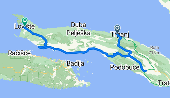 Trpanj - Potomje - Orebić - Lovište