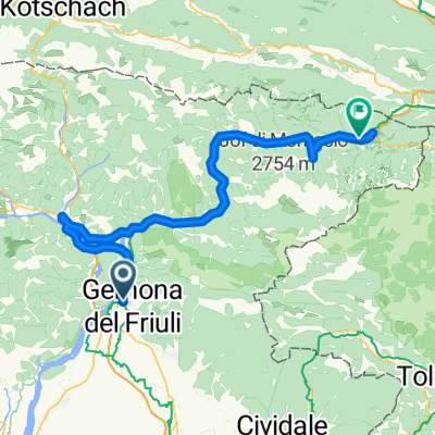 Gemona Tolmezzo Resuitta (alte Bahntrase Treviso 2 Tag