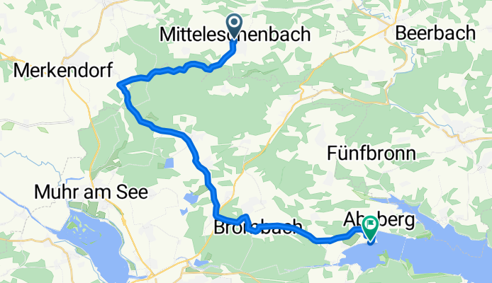 Mitteleschenbach-Haundorf-Brombachsee