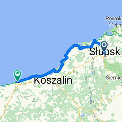 Słupsk - Kołobrzeg wzdłuż R10
