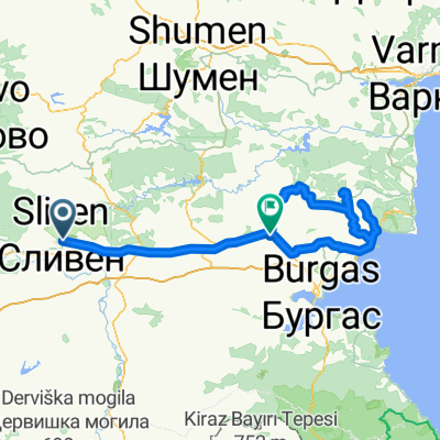 Сливен - Айтос - Ахелой - кулата над Кошарица - Козичино - Сини Рид - Добра Поляна - Руен - Айтос