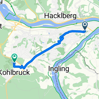 From Passau ZOB (center) to Passau PEB (pool)