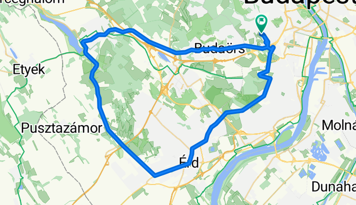 Gazdagrét-Érd-Biatorbágy-Gazdagrét kör