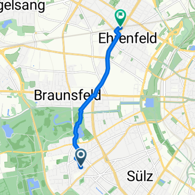 Lindenthal -Gürtel- S-Bhf Ehrenfeld -4,01 km