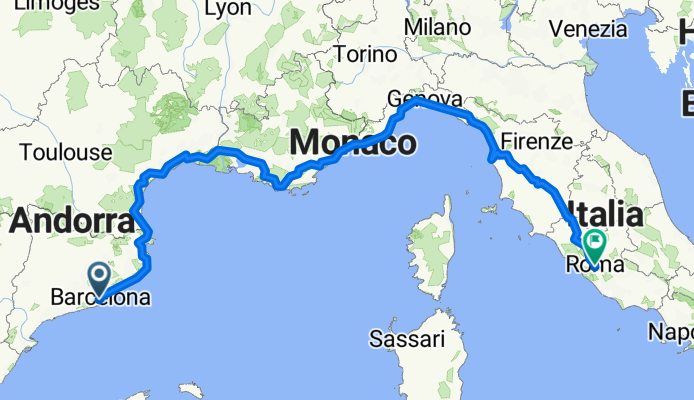 Barcelona to Rome