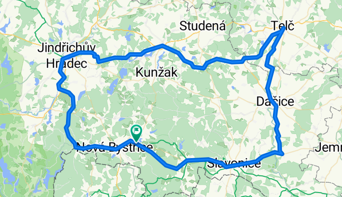 Albeř- Telč - větší okruh