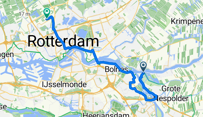 Rotterdam airport to Kinderdijk