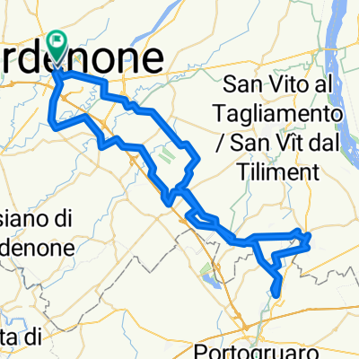 DA PORDENONE A SESTO AL REGHENA ,MULINO BOLDARA , CORDOVADO