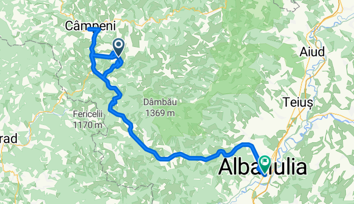 Roşia Montană - Alba Iulia 2013 parcurs