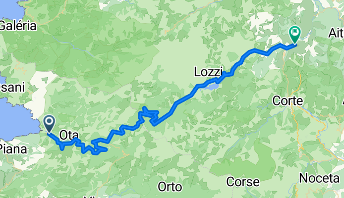 Korsika 5. den  Porto - Col du Vergio -  Ponte Castirla