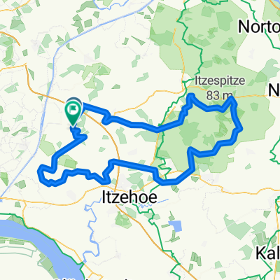 Route RSC Itzehoe RTF 115 km grün