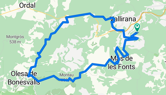 vallirana-olesa bonesvalls-ordal-vallirana