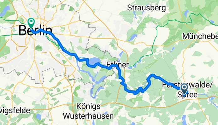 Spreeradweg Fürstenwalde - Berlin Hbf