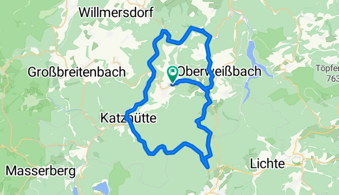 Meuselbach, Neuhaus, Katzhütte, Mellenbach und zurück mit der Bergbahn